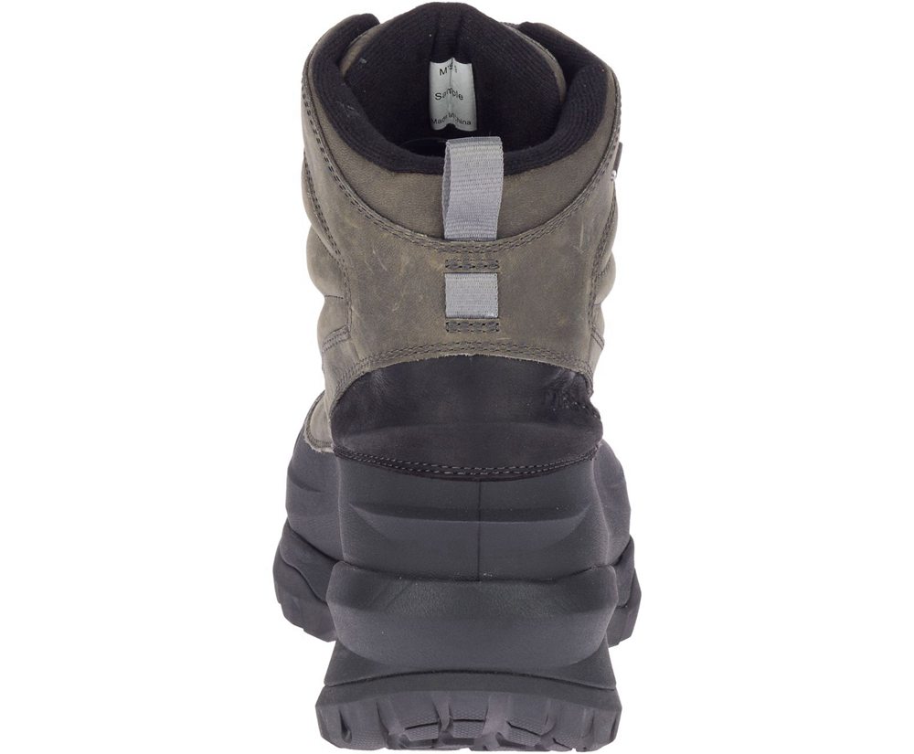 Merrell Boots Grey/Black - Thermo Slush Mid Shell Waterproof - Mens 16WVMYAPS
